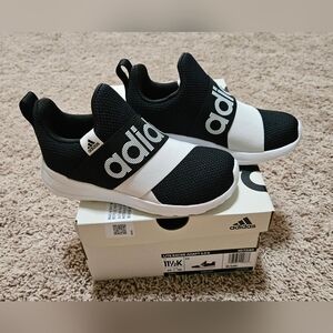 Adidas Little Kids Black and White Slip-On Lite Racer Adapt Sneakers Size 11.5K